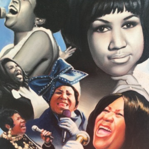 ARETHA FRANKLINHAND PAINTED